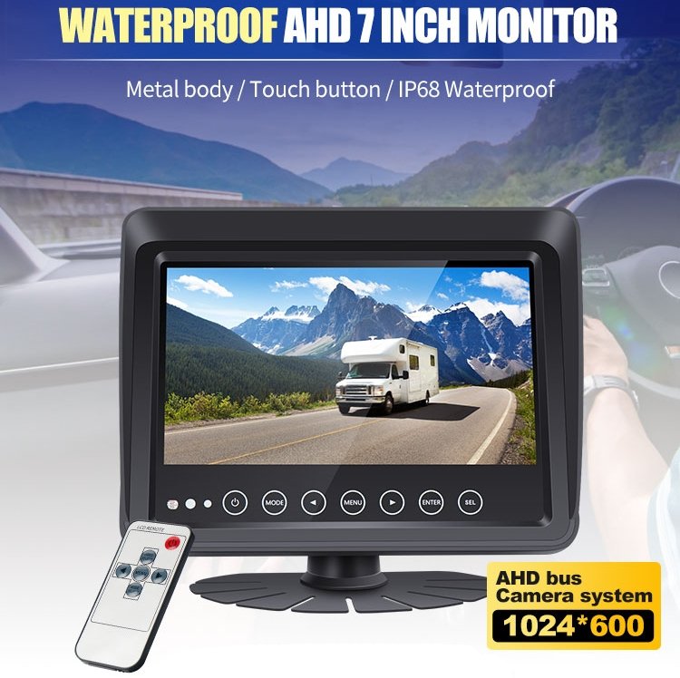 Waterproof camera SET with AHD for boat/yacht/boat/machine/car - 7 LCD  monitor + 2x WiFi cameras